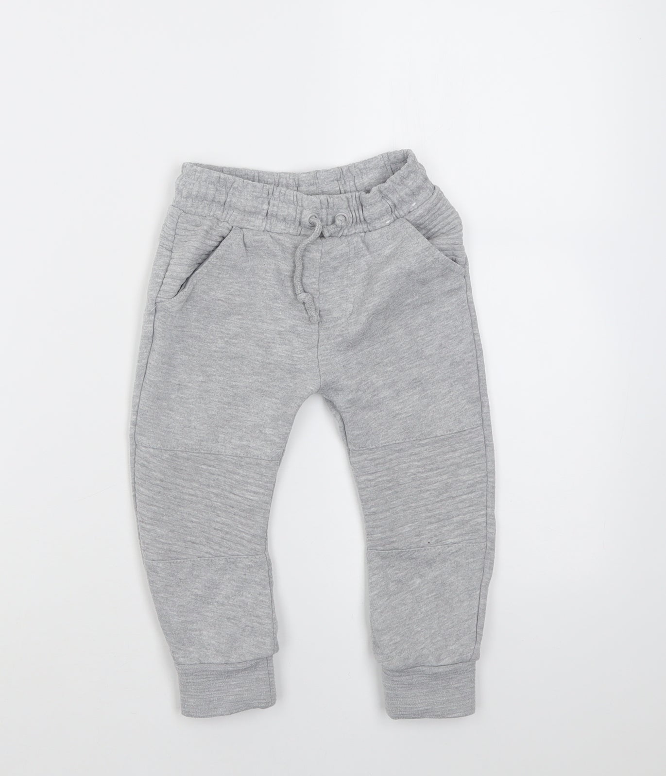 F&F Boys Grey  Cotton Jogger Trousers Size 2-3 Years  Regular Tie