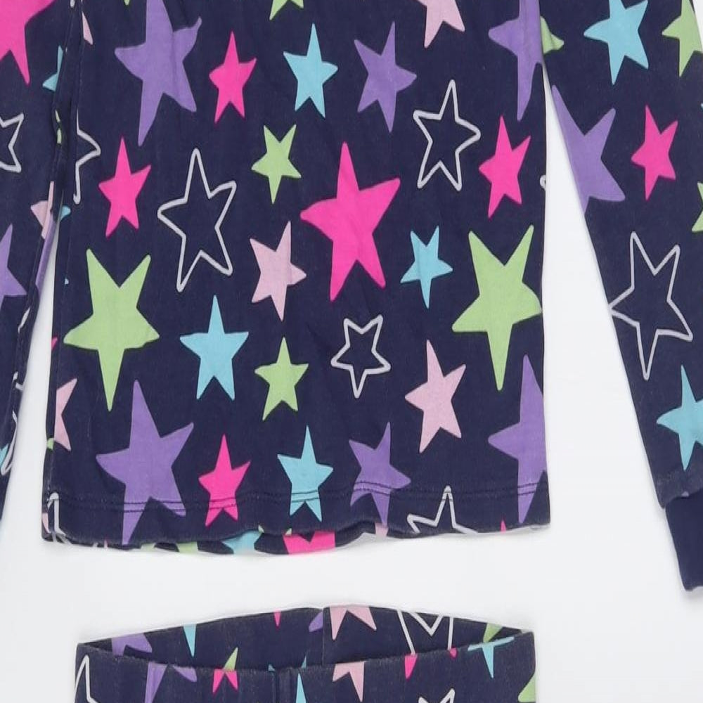 Dunnes Stores Girls Multicoloured Geometric Cotton Cami Pyjama Set Size 8-9 Years  Pullover - Star Pattern