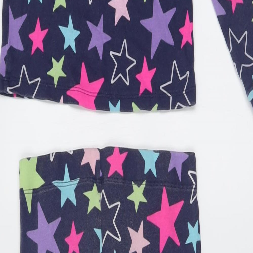 Dunnes Stores Girls Multicoloured Geometric Cotton Cami Pyjama Set Size 8-9 Years  Pullover - Star Pattern