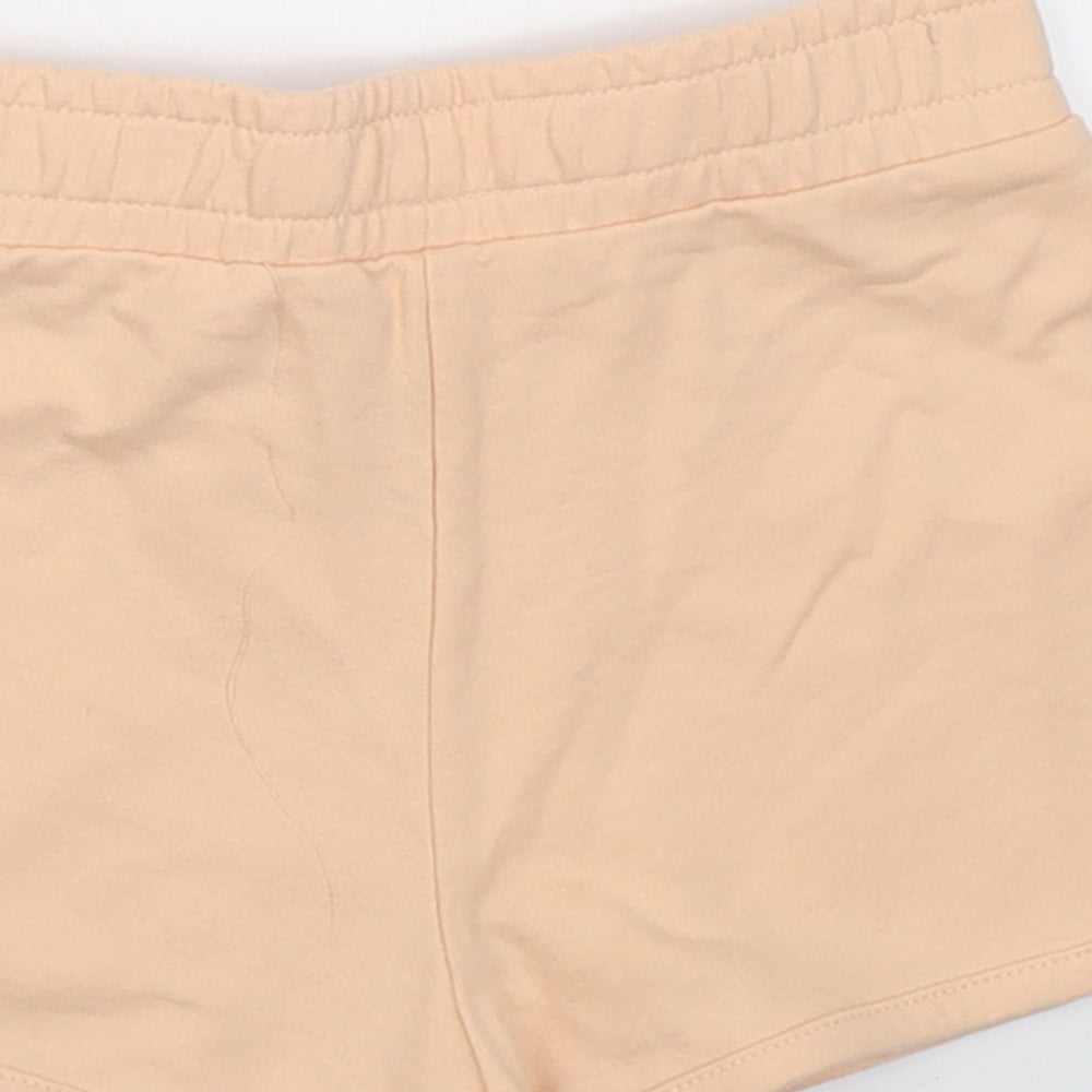 Dunnes Stores Girls Orange  Polyester Sweat Shorts Size 6-7 Years  Regular Tie