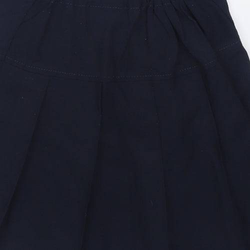 Marks and Spencer Girls Blue  Polyester A-Line Skirt Size 7-8 Years  Regular Pull On - School Wear