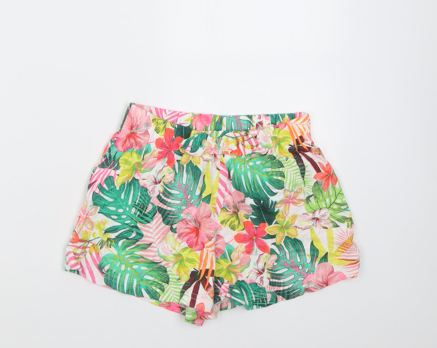NEXT Girls Multicoloured Floral Cotton Bermuda Shorts Size 8 Years  Regular