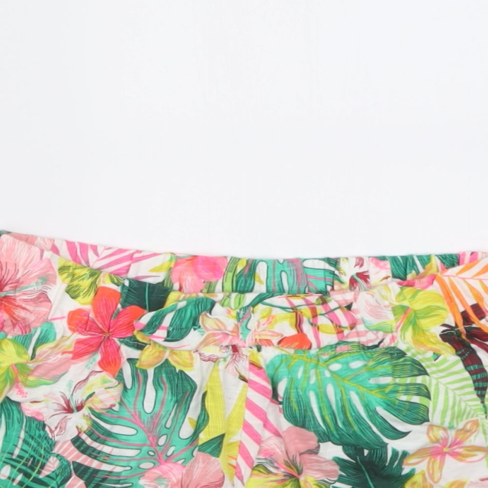 NEXT Girls Multicoloured Floral Cotton Bermuda Shorts Size 8 Years  Regular