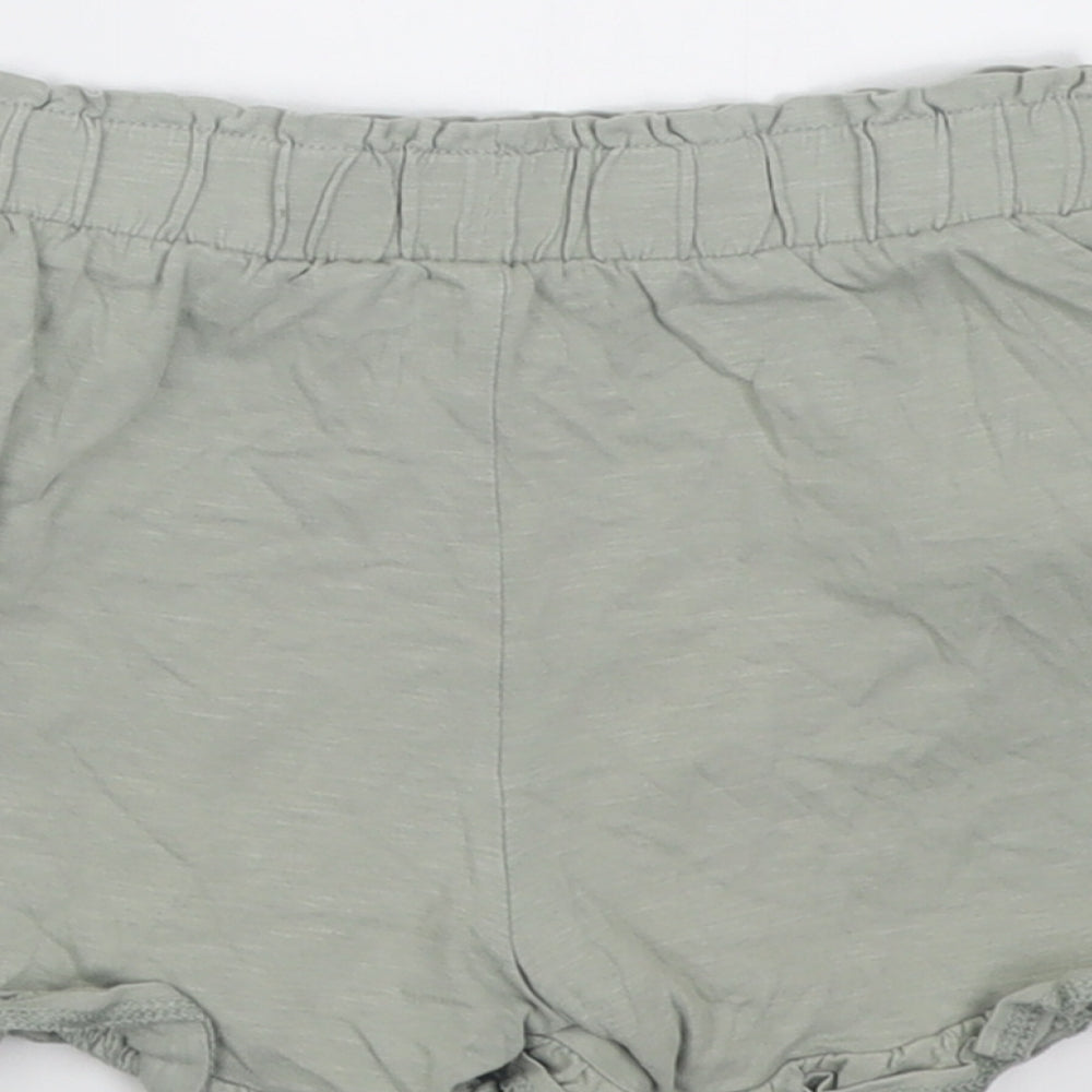 TU Girls Green  Cotton Bermuda Shorts Size 11 Years  Regular Tie