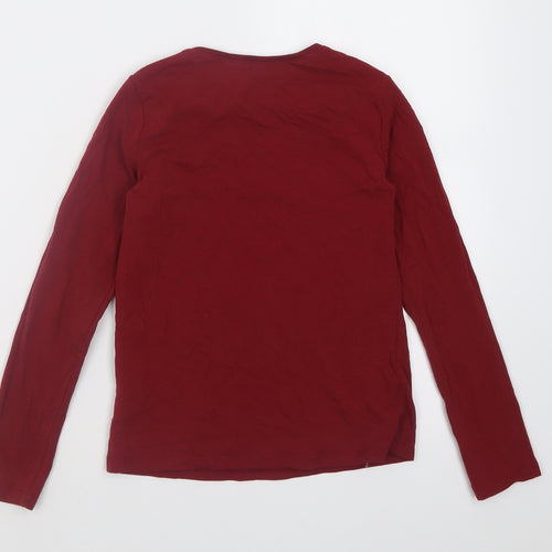 H&M Girls Red  Coir Basic Casual Size 9-10 Years Crew Neck Pullover