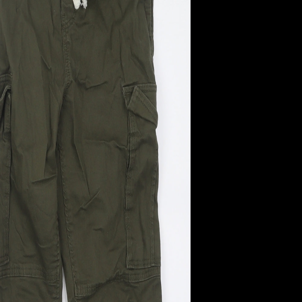 H&M Boys Green  Cotton Cargo Trousers Size 11-12 Years  Regular Tie