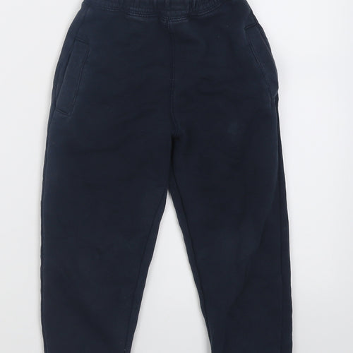 Preworn Boys Blue  Cotton Jogger Trousers Size 5-6 Years  Regular Tie