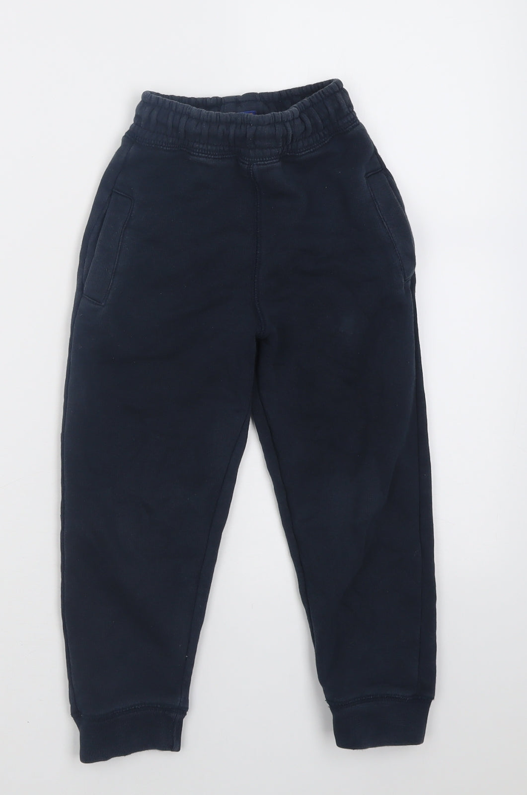 Preworn Boys Blue  Cotton Jogger Trousers Size 5-6 Years  Regular Tie