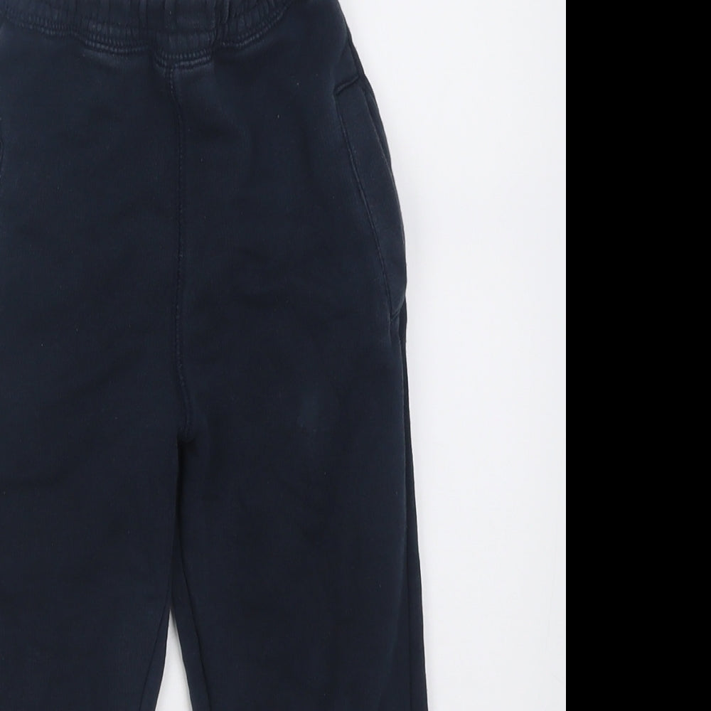 Preworn Boys Blue  Cotton Jogger Trousers Size 5-6 Years  Regular Tie