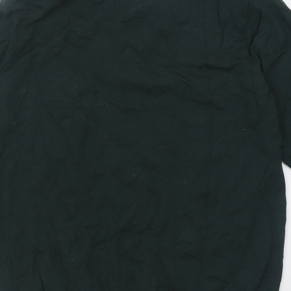 NEXT Mens Green  Cotton  Polo Size M Collared Button