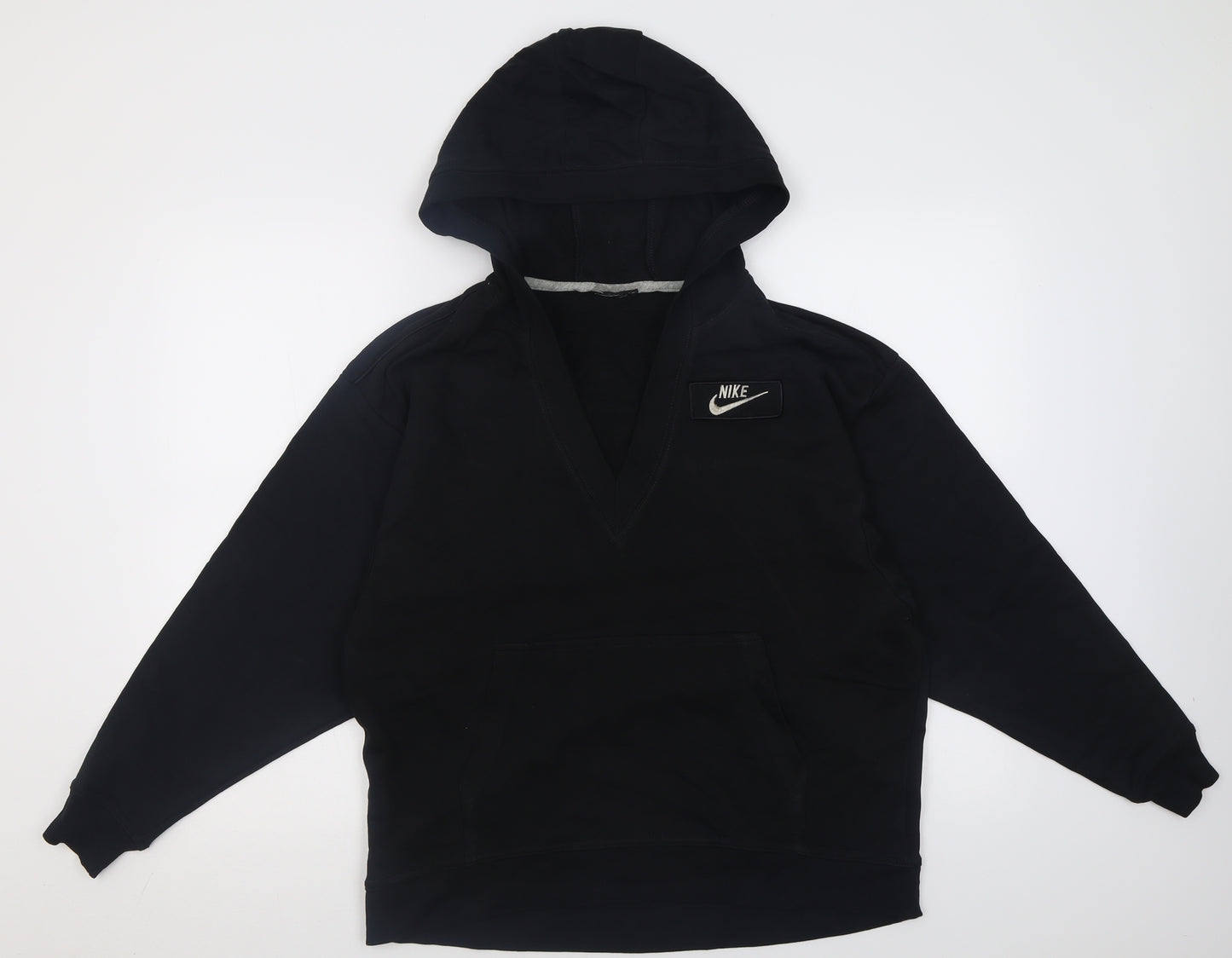 Nike Womens Black  Cotton Pullover Hoodie Size L  Pullover