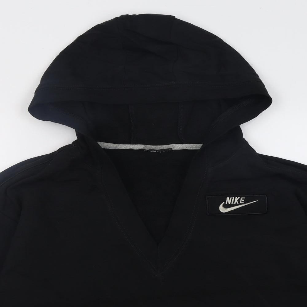 Nike Womens Black  Cotton Pullover Hoodie Size L  Pullover