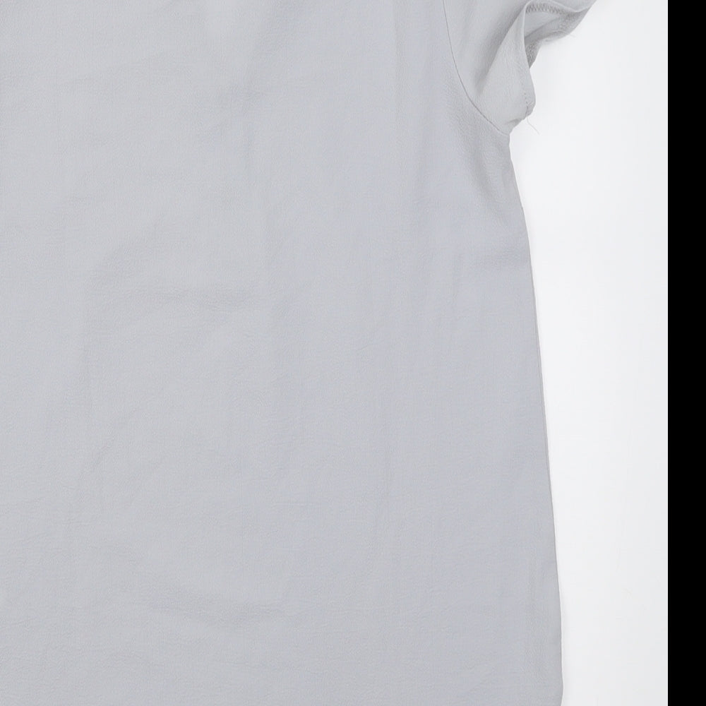 New Look Womens Blue  Polyester Basic Blouse Size 8 V-Neck