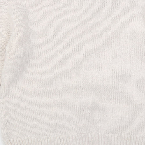 Dorothy Perkins Womens Pink Crew Neck Polka Dot Acrylic Pullover Jumper Size 12