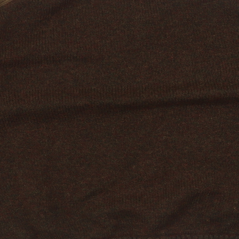 Seeland Mens Brown V-Neck  Acrylic Pullover Jumper Size XL