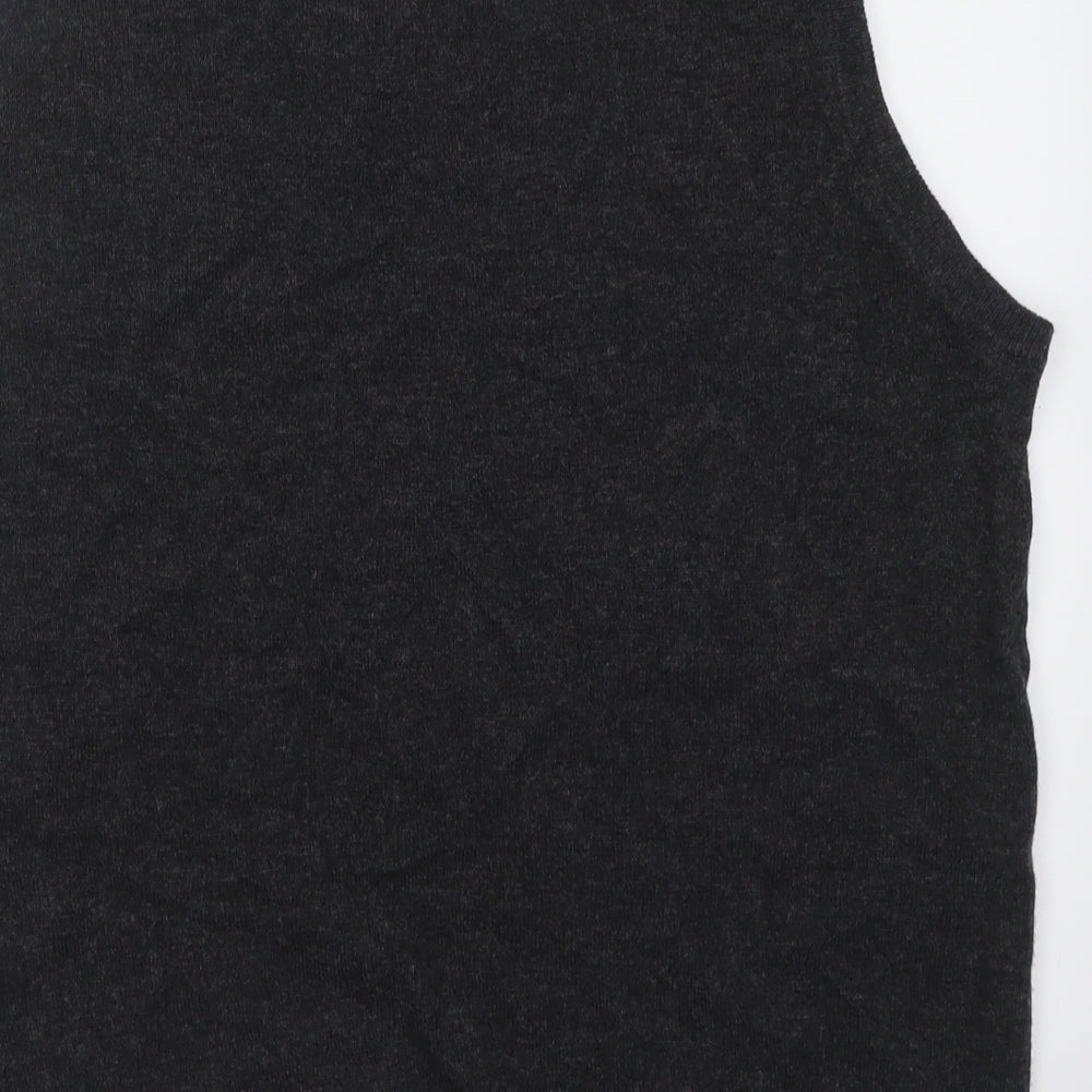 Woolovers Mens Grey V-Neck  Wool Vest Jumper Size XL