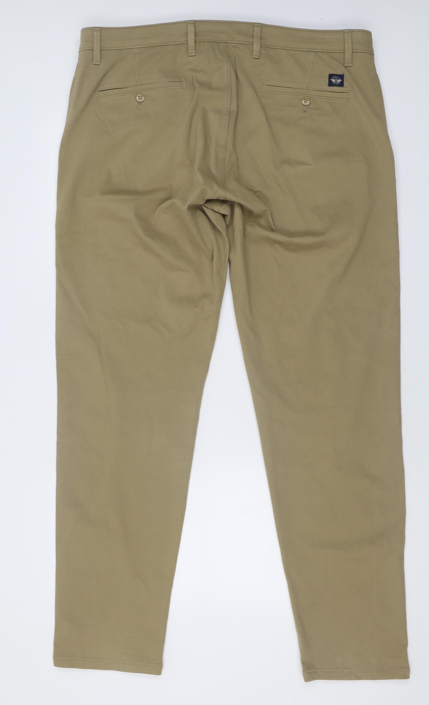 DOCKERS Mens Beige  Cotton Trousers  Size 38 L34 in Regular Button