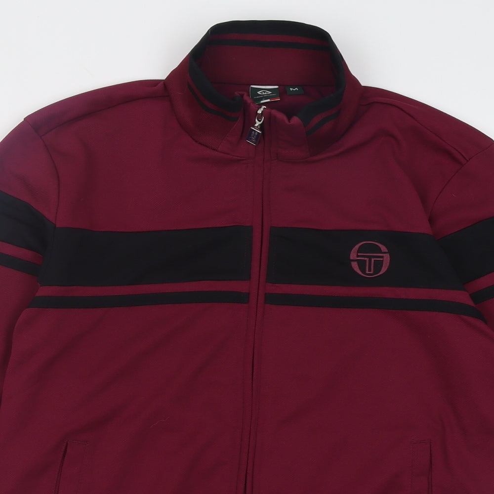 Sergio Tacchini Mens Purple  Polyester Full Zip Sweatshirt Size M