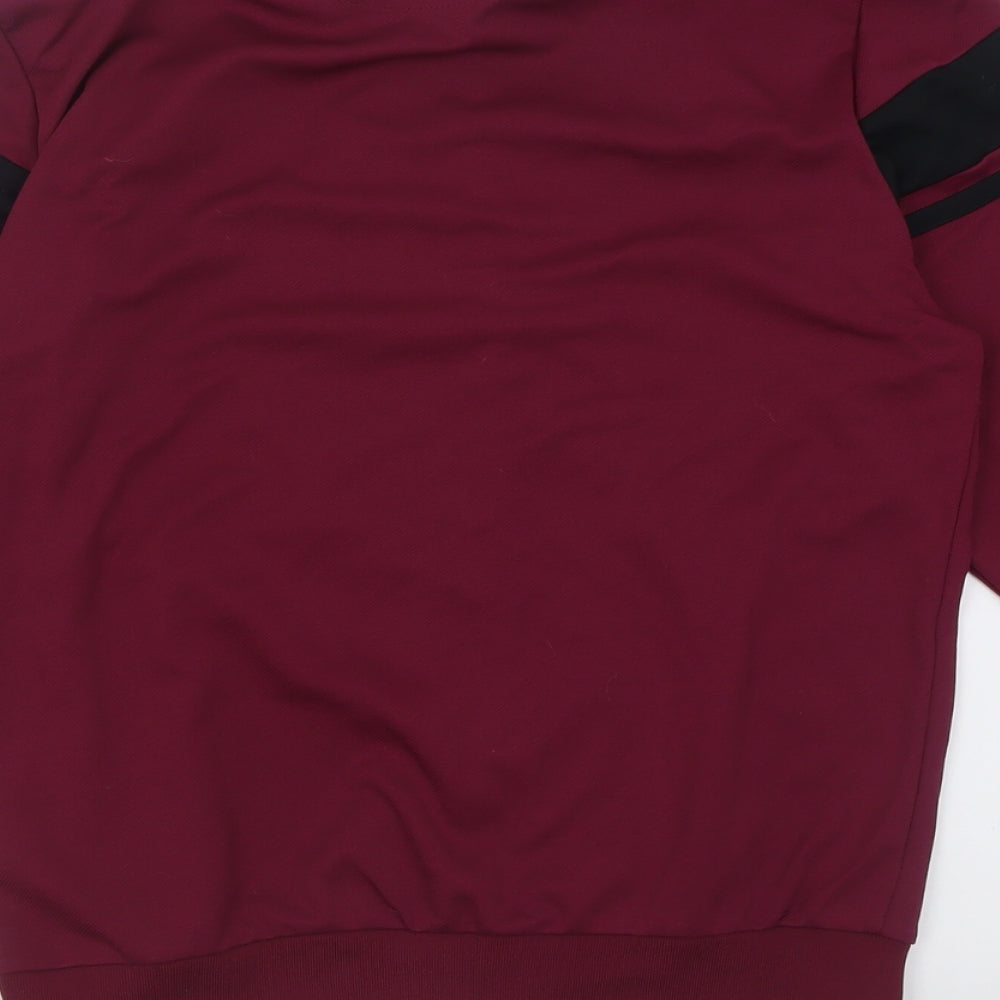 Sergio Tacchini Mens Purple  Polyester Full Zip Sweatshirt Size M