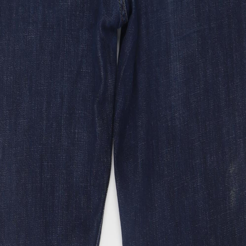7 For All Mankind Mens Blue  Cotton Straight Jeans Size 38 L33 in Regular Button
