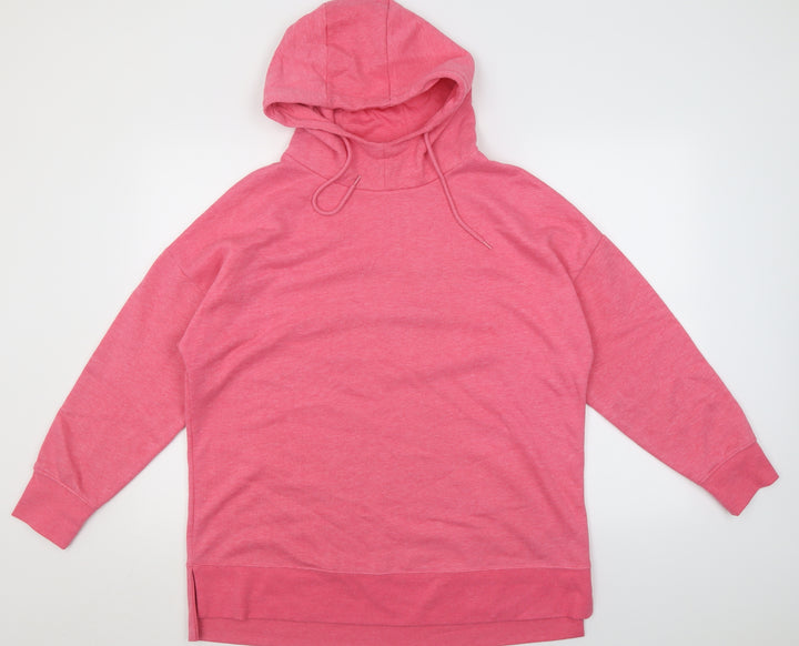 Dunnes Stores Womens Pink Cotton Pullover Hoodie Size M Pullover