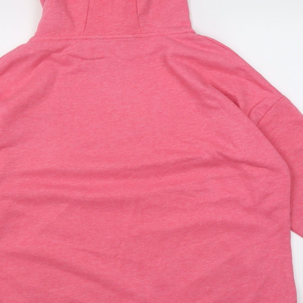 Dunnes Stores Womens Pink  Cotton Pullover Hoodie Size M  Pullover