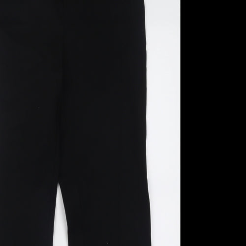 Preworn Womens Black  Polyester Trousers  Size 12 L28 in Regular Hook & Eye