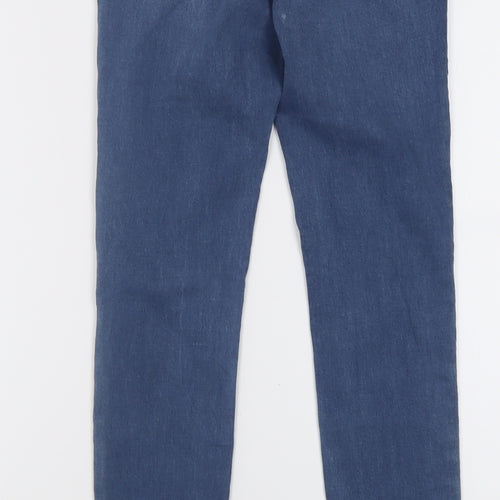 Primark Womens Blue  Cotton Skinny Jeans Size 6 L29 in Regular Button