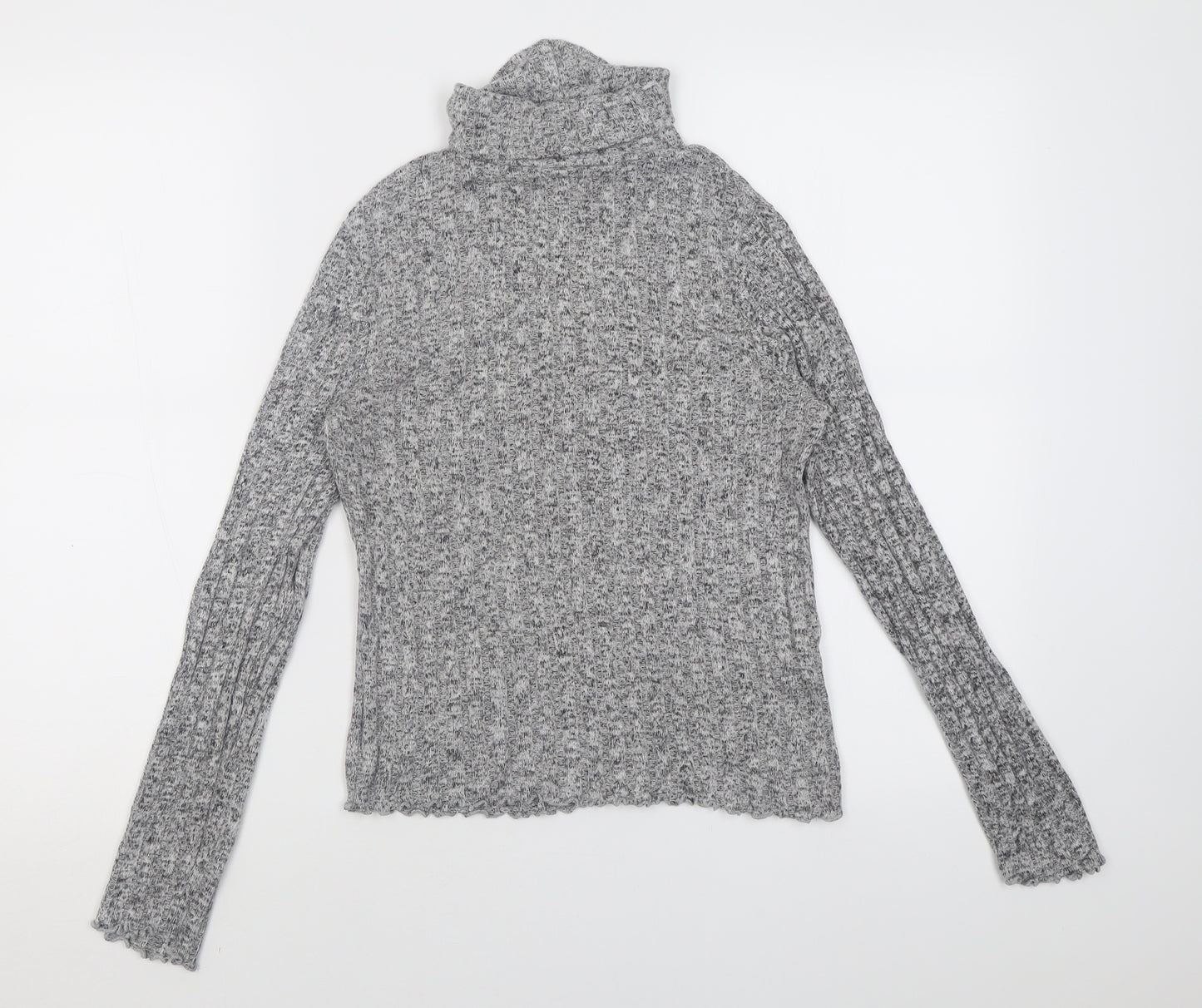 Primark Womens Grey Roll Neck  Polyester Pullover Jumper Size S