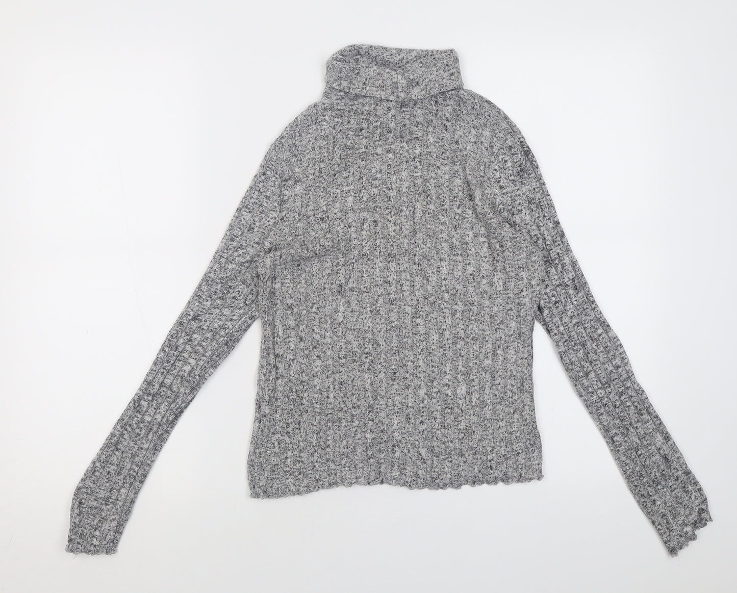 Primark Womens Grey Roll Neck  Polyester Pullover Jumper Size S