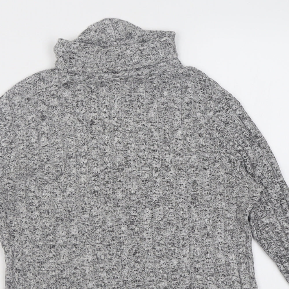 Primark Womens Grey Roll Neck  Polyester Pullover Jumper Size S