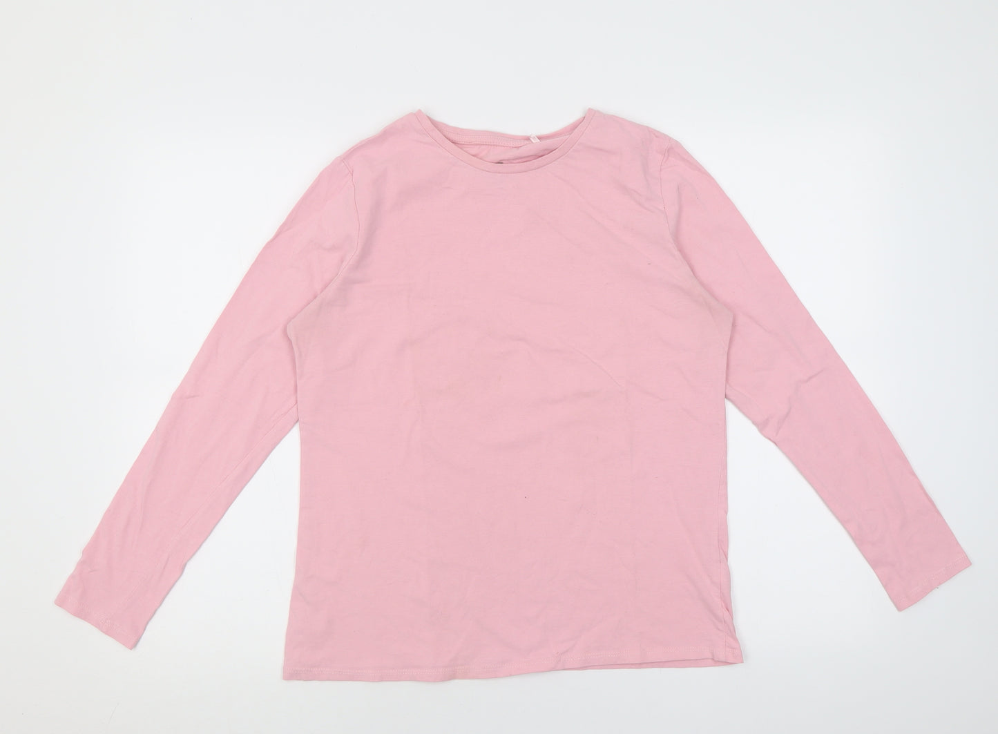 George Womens Pink  Cotton Basic T-Shirt Size 12 Crew Neck