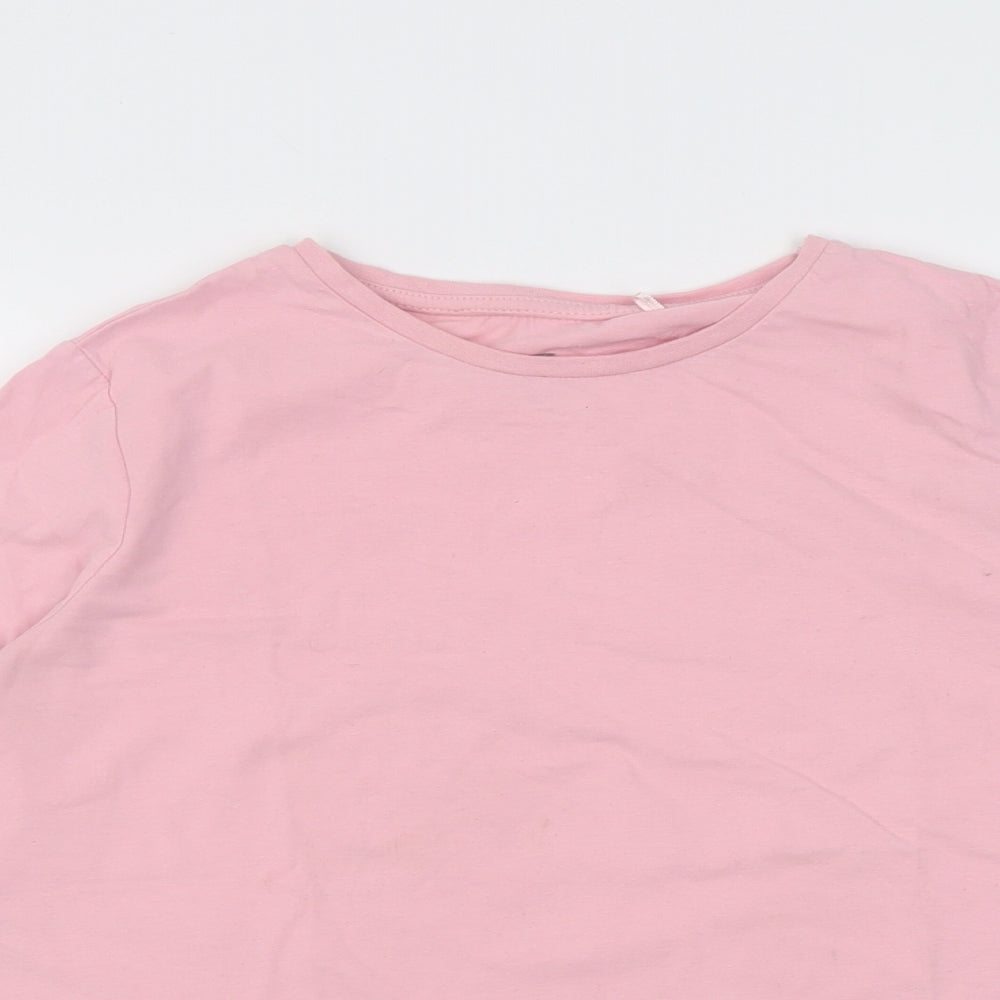George Womens Pink  Cotton Basic T-Shirt Size 12 Crew Neck