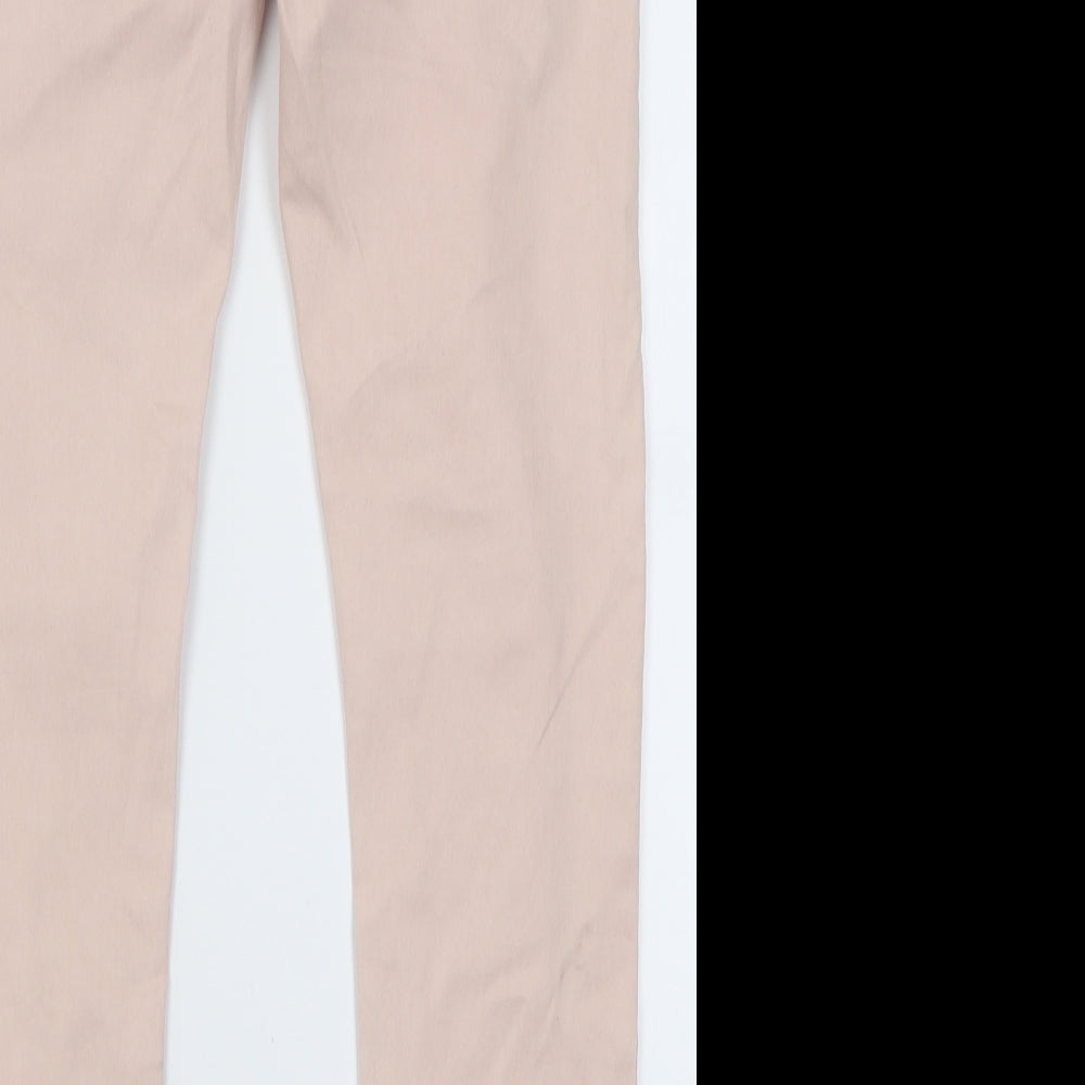 Peacocks Womens Pink  Cotton Skinny Jeans Size 14 L29 in Regular Button
