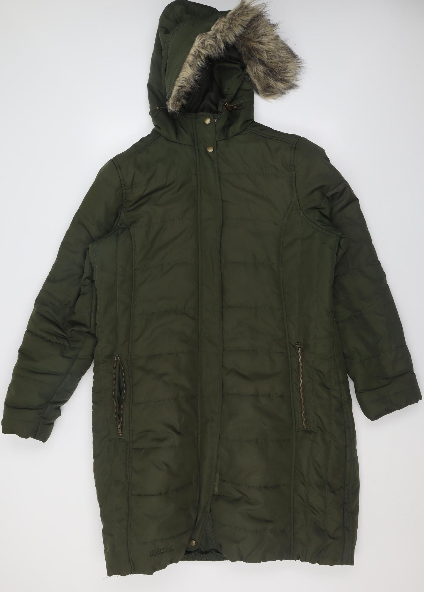 Regatta Womens Green   Overcoat Coat Size 18  Zip