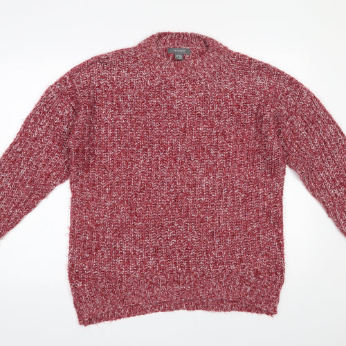 Primark Womens Red Roll Neck  Acrylic Pullover Jumper Size 12