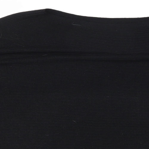 Debenhams Womens Black Round Neck  Acrylic Henley Jumper Size 16