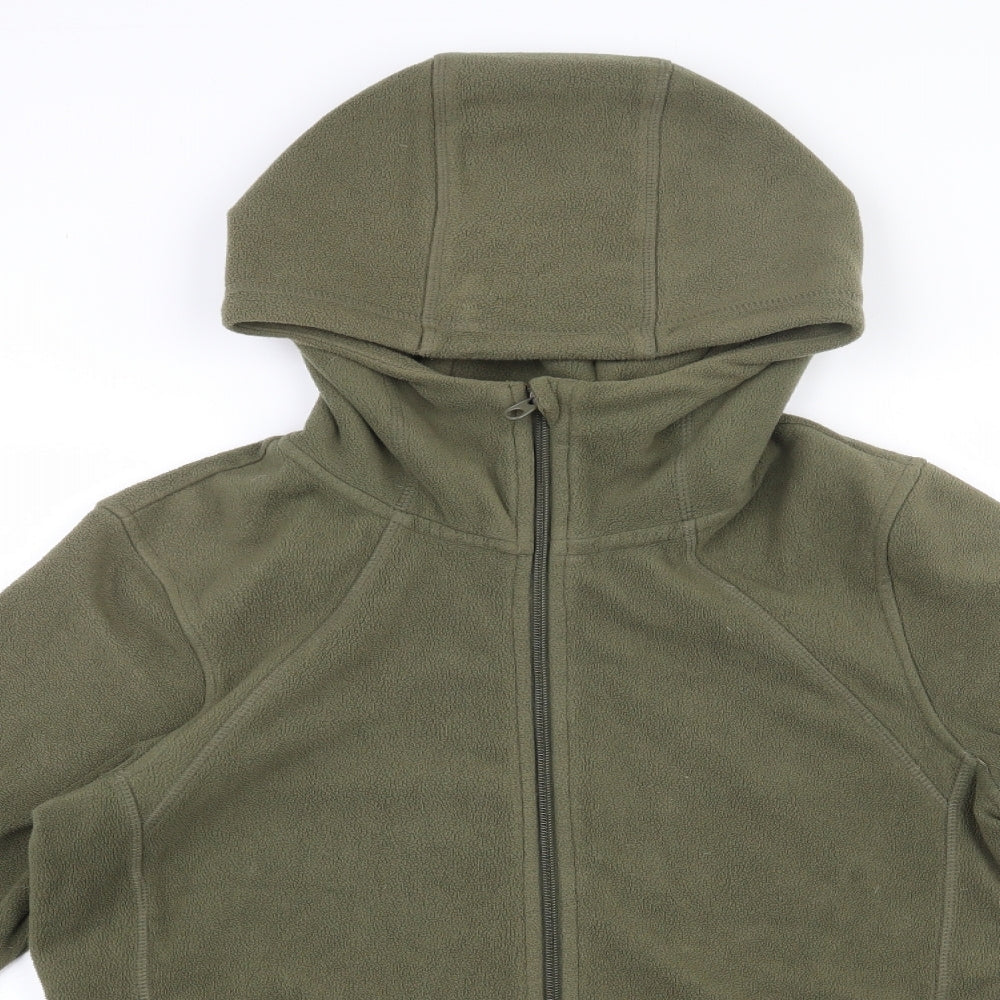 H&M Womens Green  100% Polyester Full Zip Sweatshirt Size M  Zip