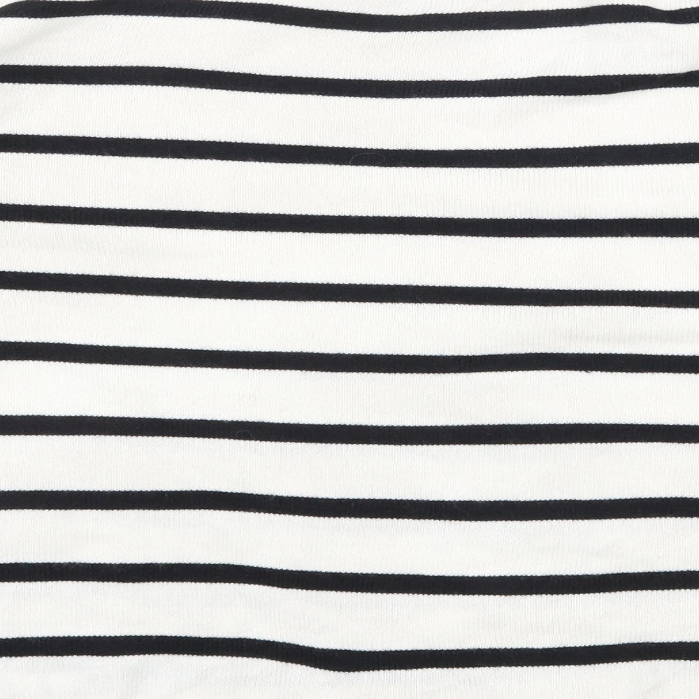 NEXT Womens Multicoloured Round Neck Striped Acrylic Pullover Jumper Size M