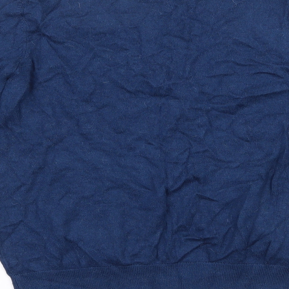 Dickins & Jones Womens Blue Scoop Neck  Viscose Cardigan Jumper Size M