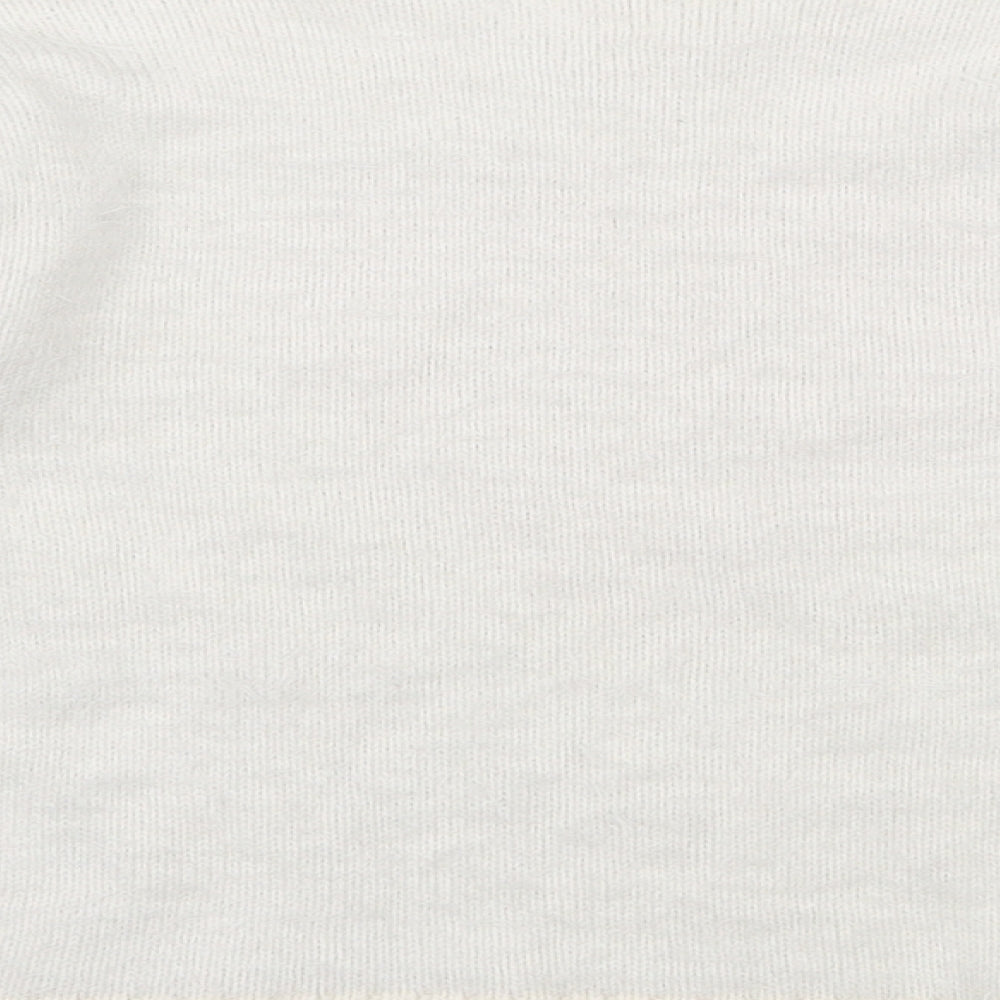 Nutmeg Girls Ivory Round Neck  Acrylic Pullover Jumper Size 7-8 Years  Pullover - Heart pattern