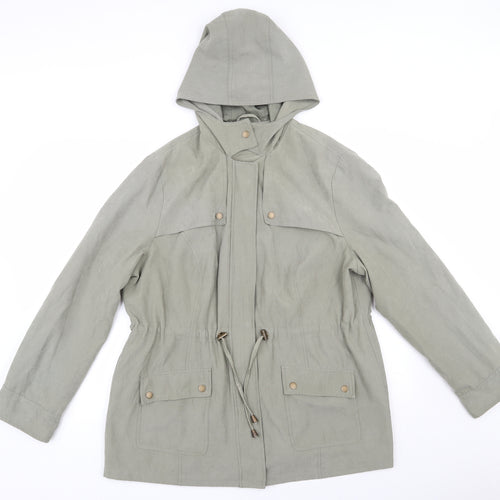 BHS Womens Green   Parka Coat Size 18  Zip