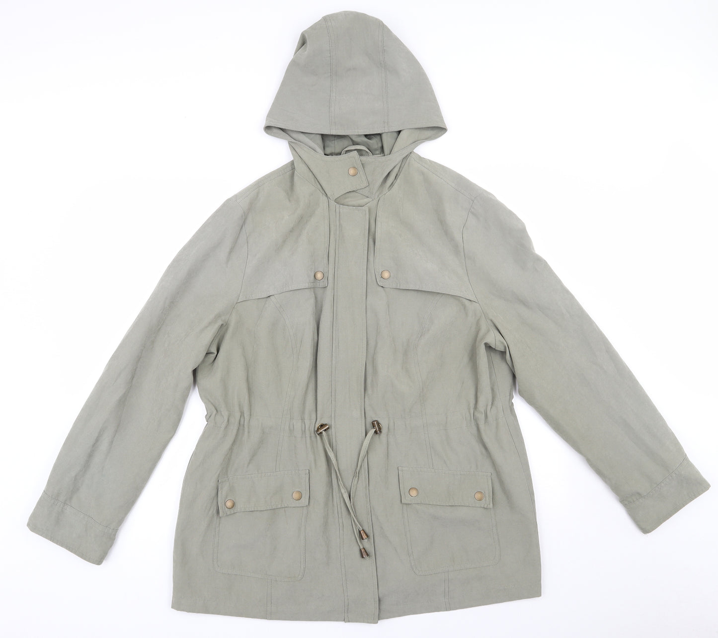 BHS Womens Green   Parka Coat Size 18  Zip