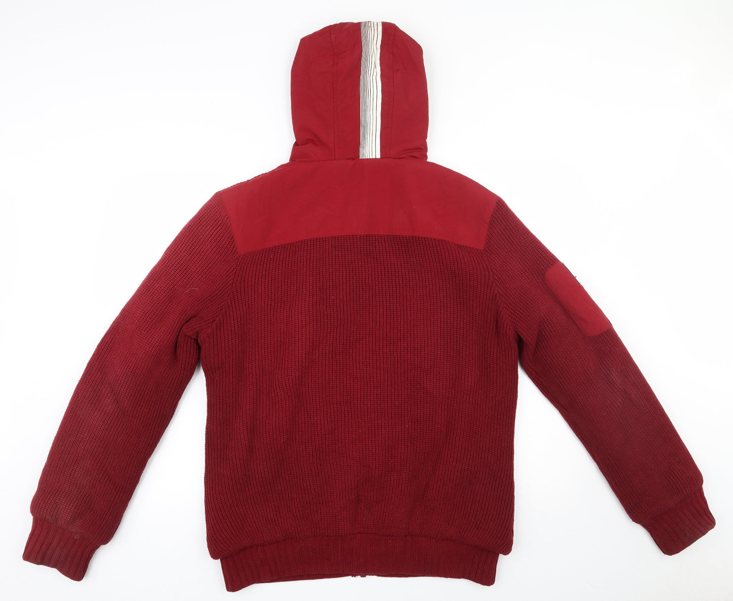 Crosshatch Mens Red   Jacket Coatigan Size L  Zip