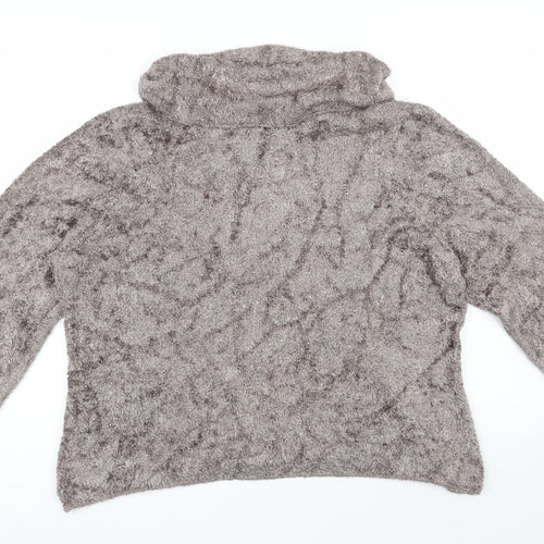 Marks and Spencer Womens Brown Roll Neck  Viscose Pullover Jumper Size 22