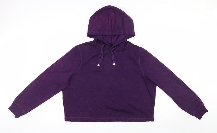 George Womens Purple Polyester Pullover Sweatshirt Size 16 Pullover - Cropped