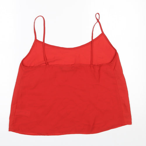F&F Womens Red  Polyester Camisole Blouse Size 10 Scoop Neck