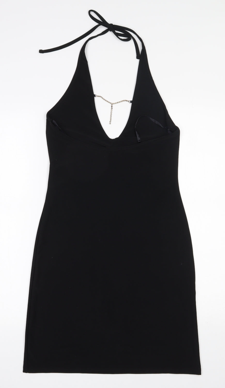 Internacionale Womens Black  Polyester Bodycon  Size 12  Halter Pullover