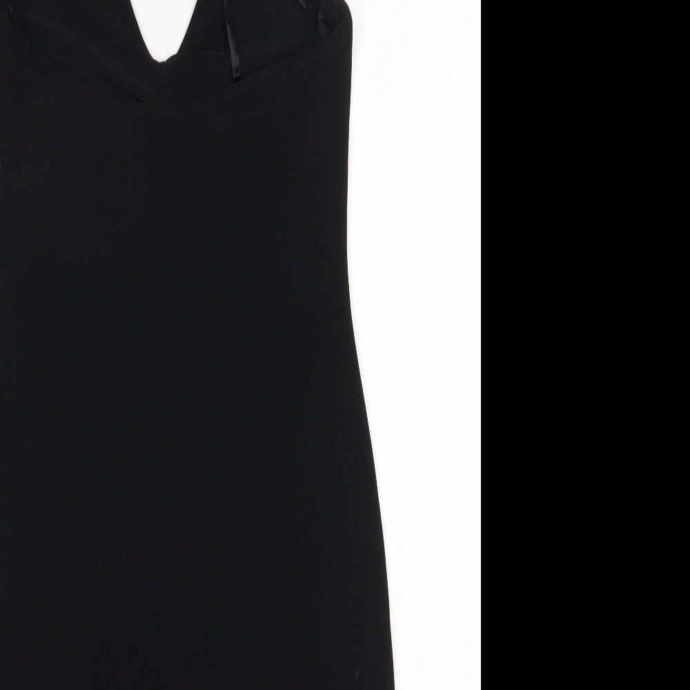 Internacionale Womens Black  Polyester Bodycon  Size 12  Halter Pullover