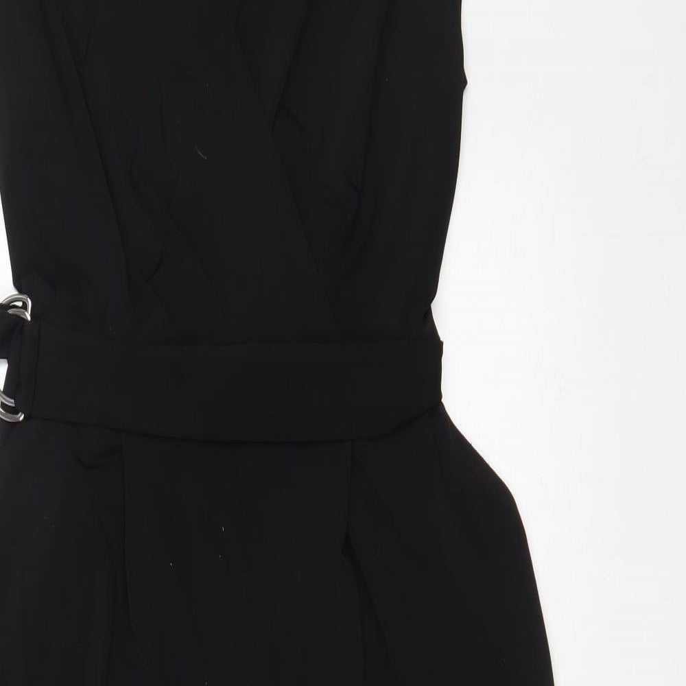 Very Womens Black  Polyester Jumpsuit One-Piece Size 14 L20 in Button